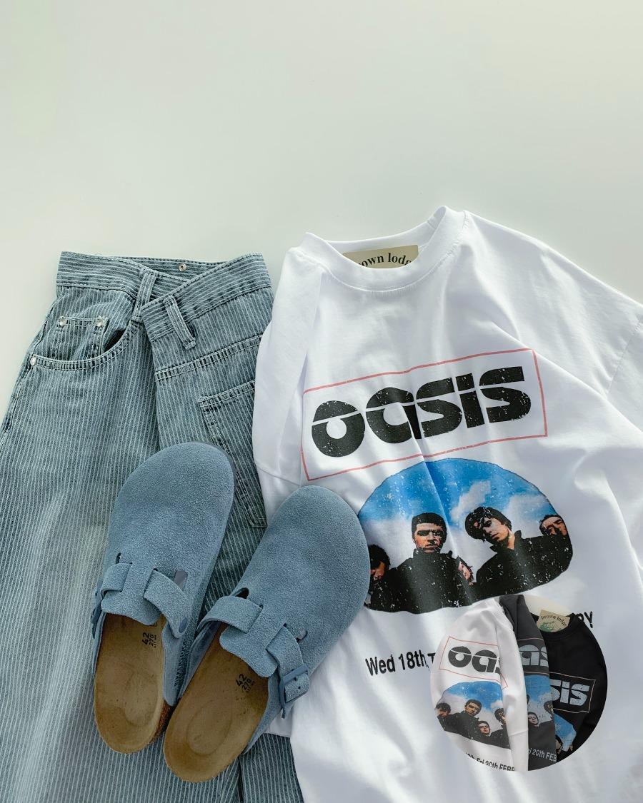 오아시스 하프 락 티셔츠