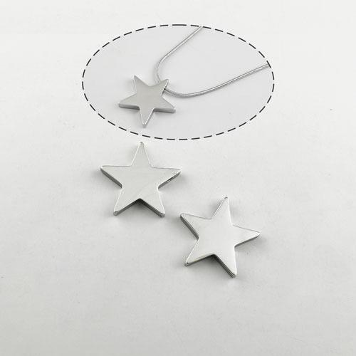 스테인레스 써지컬스틸 별 펜던트 좌우통과(약18mm) (1개) m2308-34