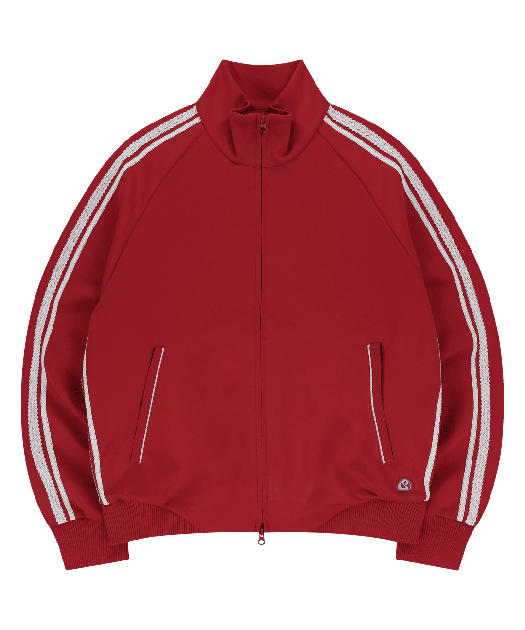LACE TRACK JACKET RED