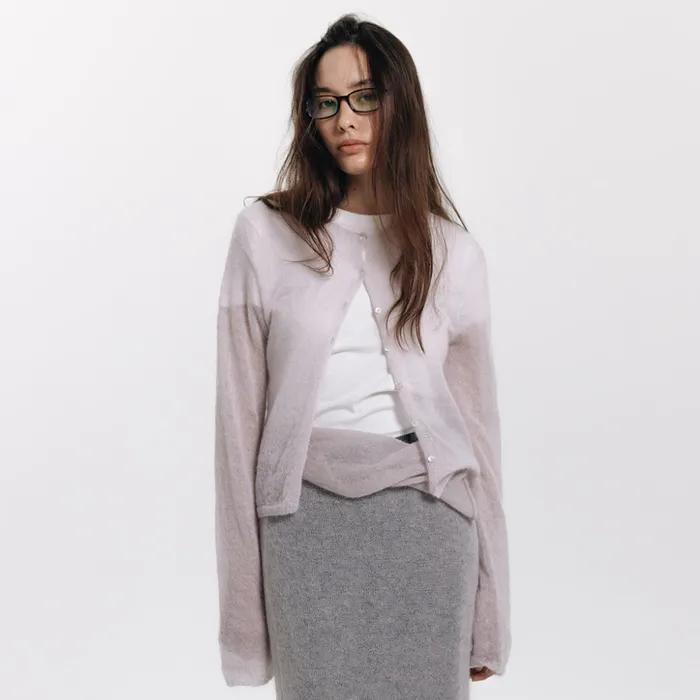 a veil cardigan (pink)