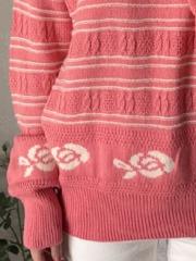 berry pink rose knit