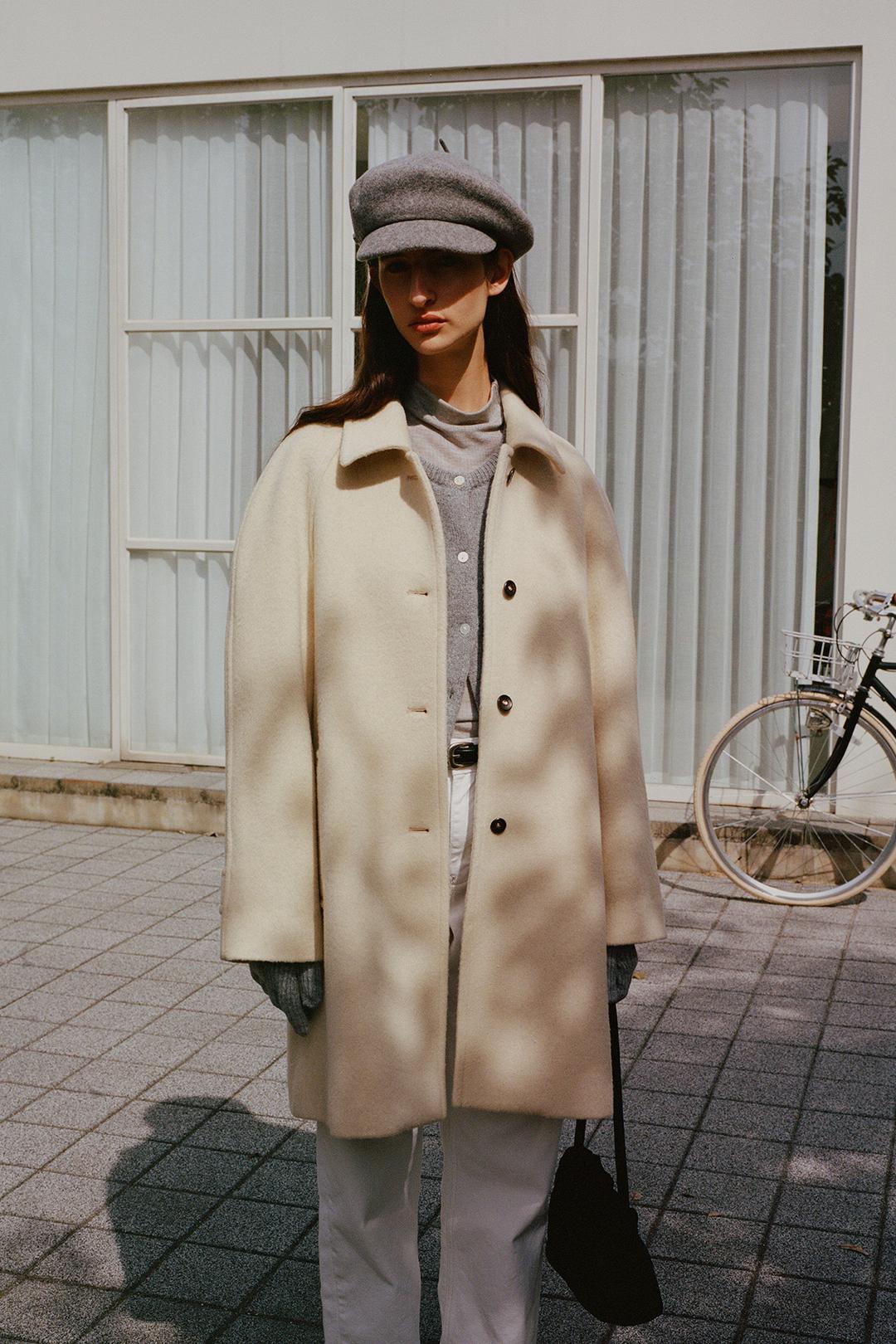 raccoon half coat [custard yellow]