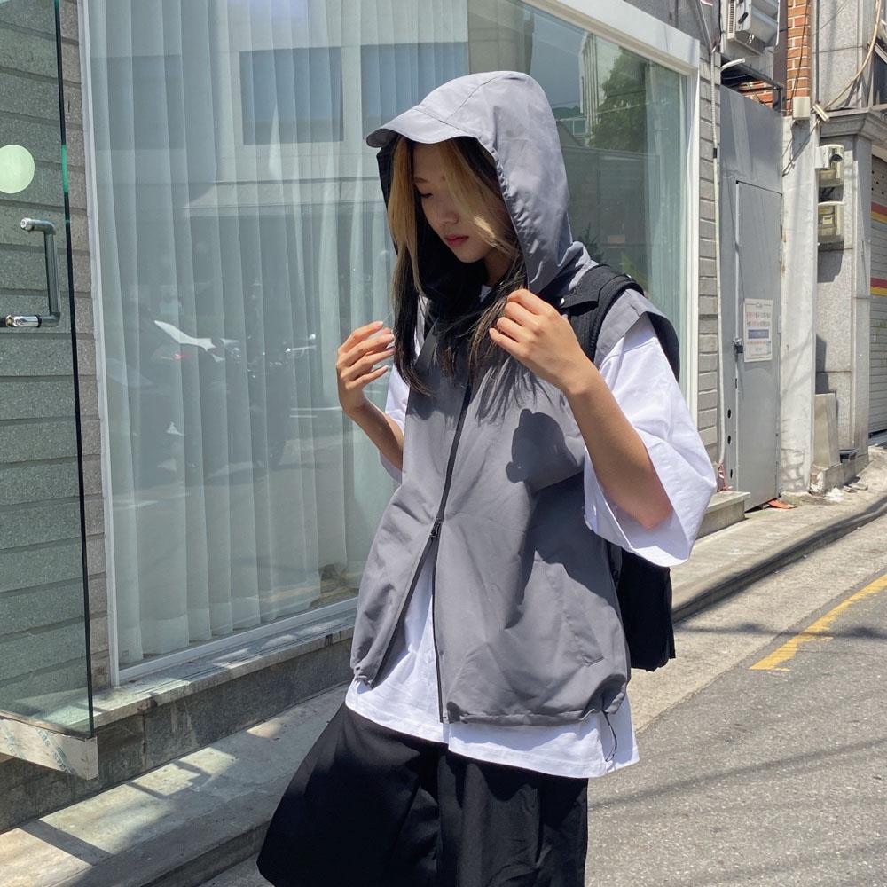 나일론 스트링 코프코어 후드 베스트 3col