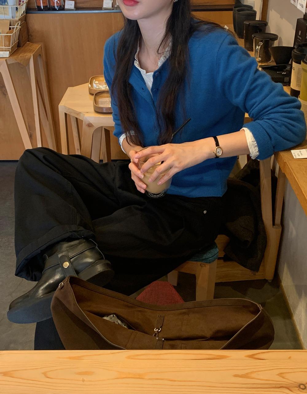 오브나인 올슨 메리노울 cardigan