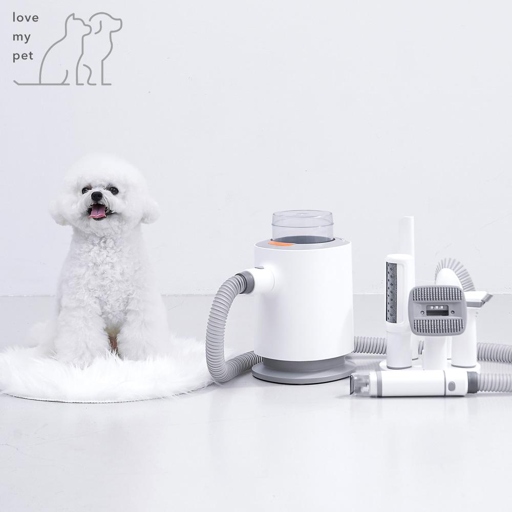 럽마이펫 시즌2 미는 즉시 털을 꿀꺽 올인원 스마트진공미용기 강아지 고양이 이발기 LMP-885