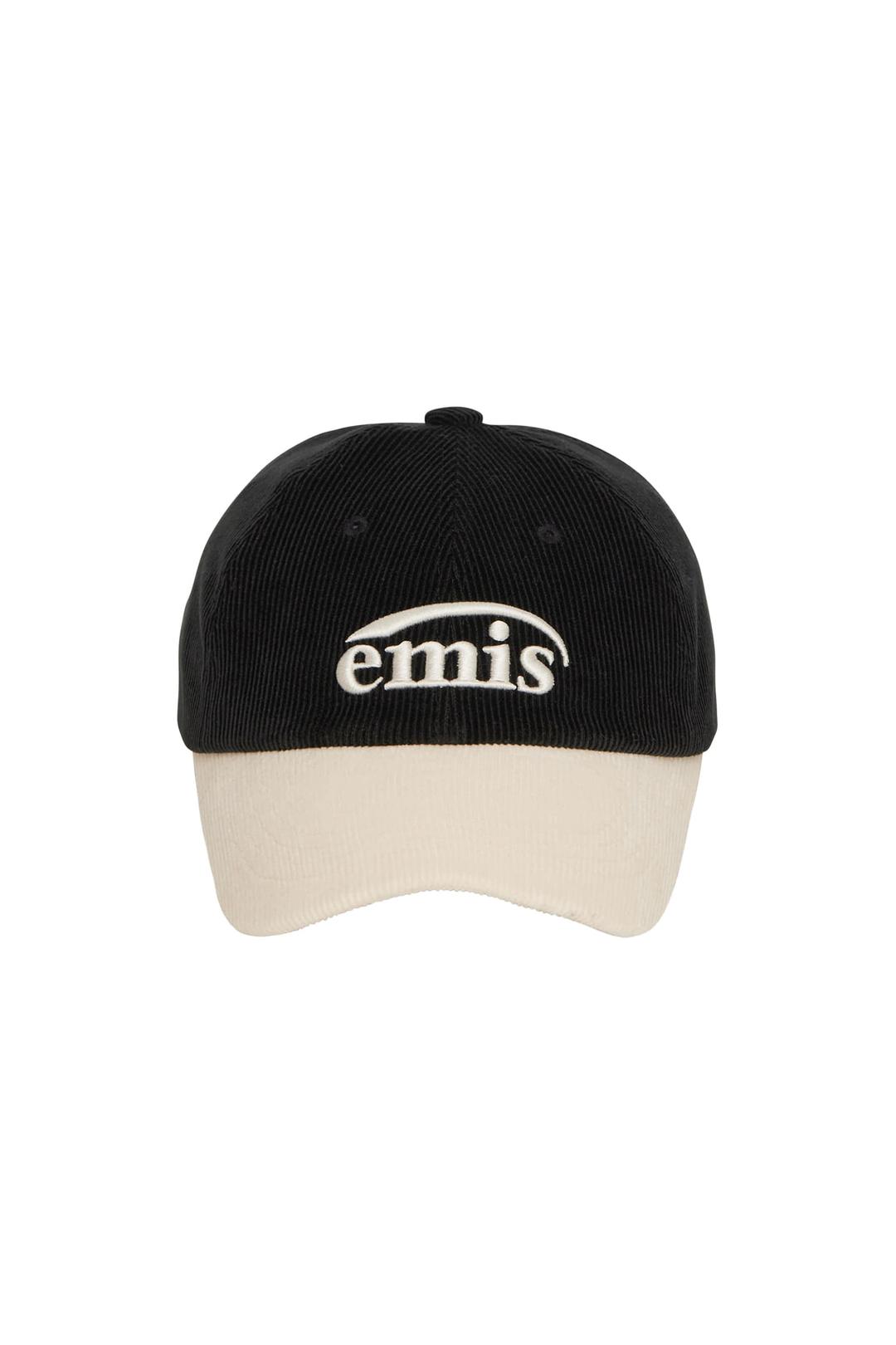CORDUROY TWO-TONE BALL CAP-BLACK