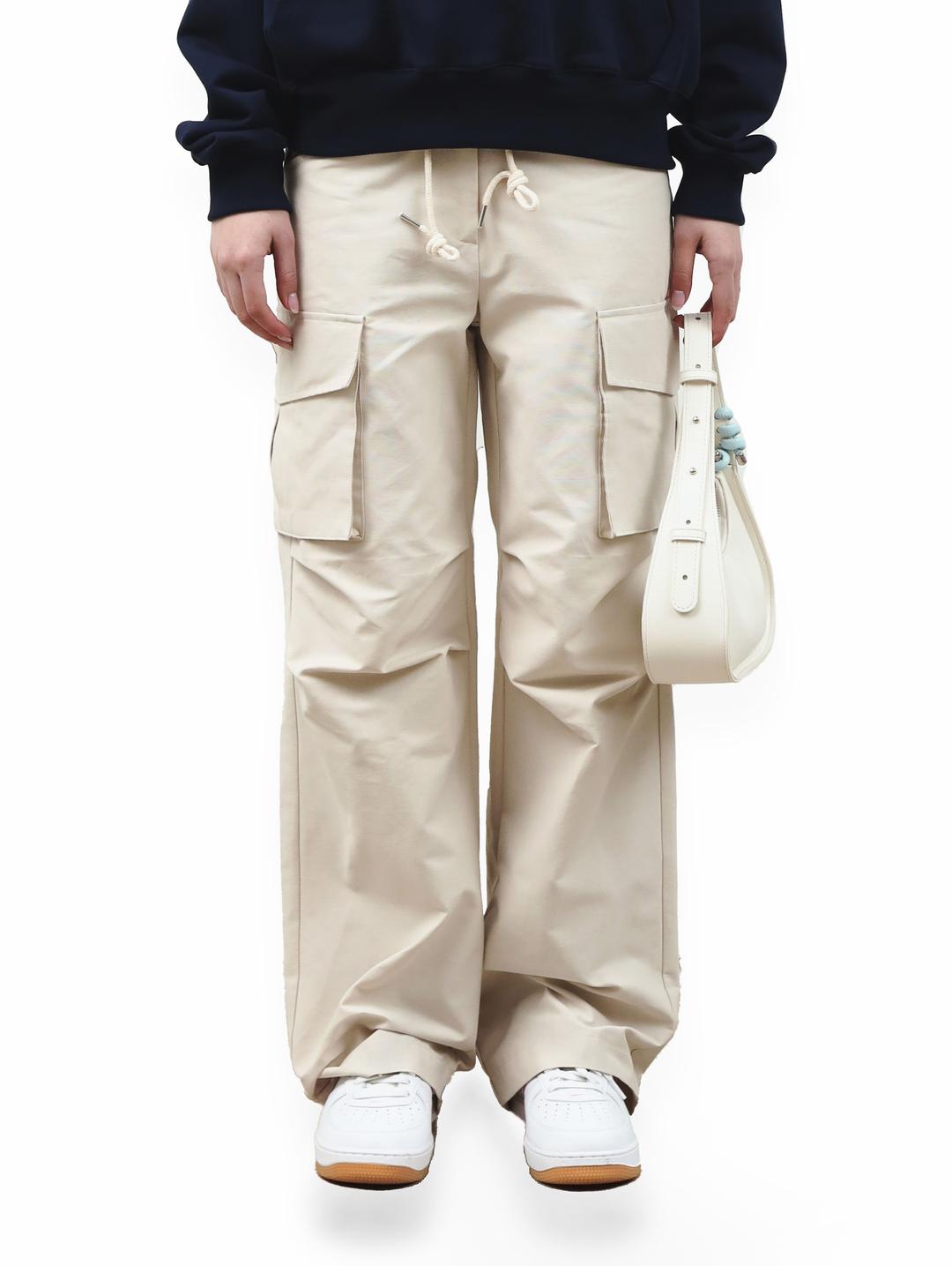 PINTUK CARGO PANTS .Ivory