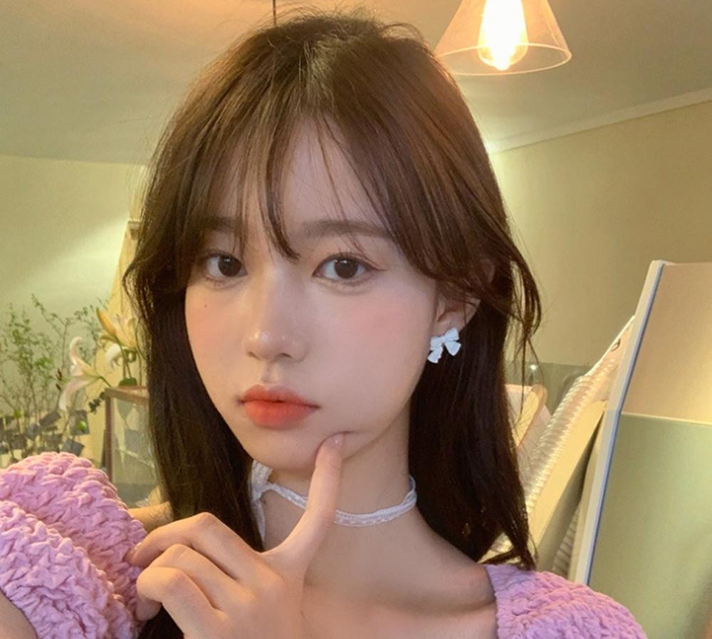 925침 핑크마요네즈 러블리 무광 리본 귀걸이 2color