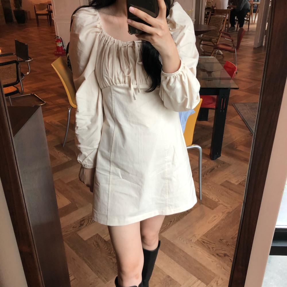 긴팔ver. Seline onepiece [원피스, 에이라인원피스, 가을신상, 가을, 봄, 블랙원피스, 미니원피스, 캐주얼룩, 빈티지룩]