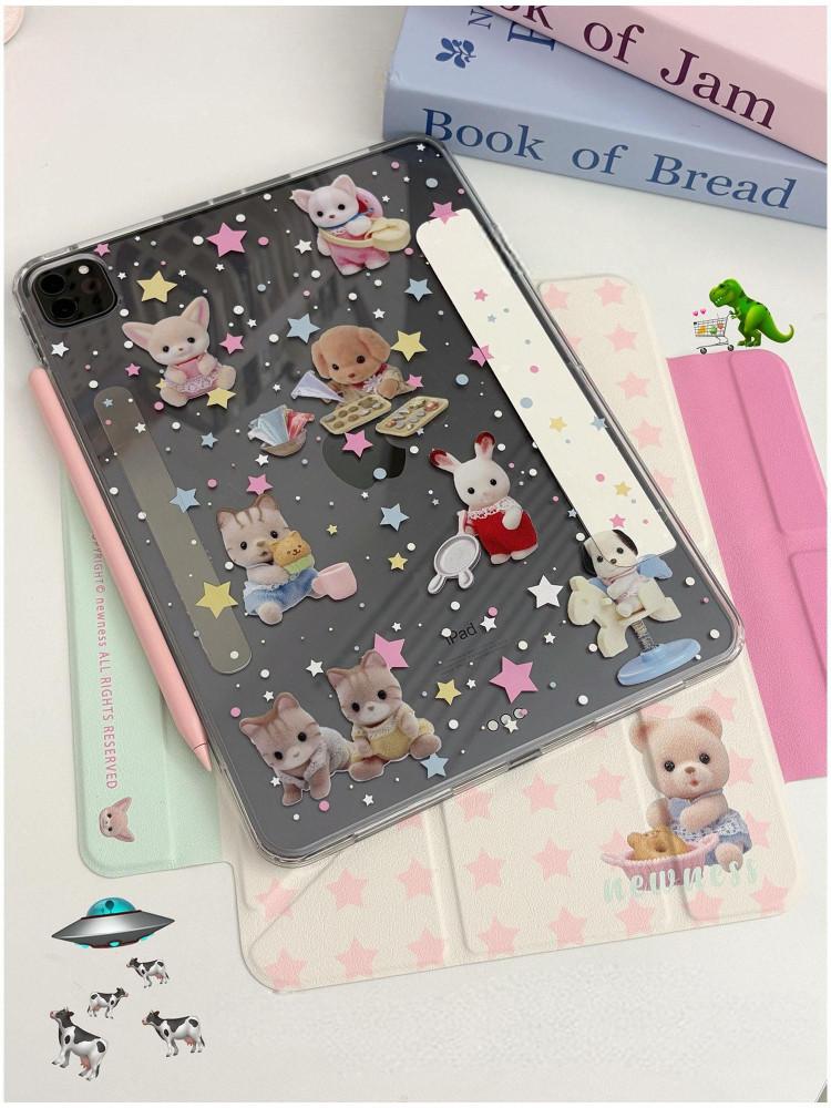 수심 Buddy Glitter Ipad Case 버디 글리터 아이패드 케이스 유니크 실버