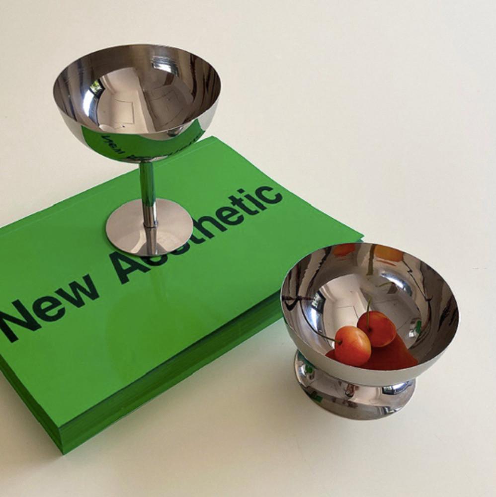 2SET 와인잔 칵테일잔 스테인리스 디저트 컵 힙한컵 감성 카페 인테리어 소품