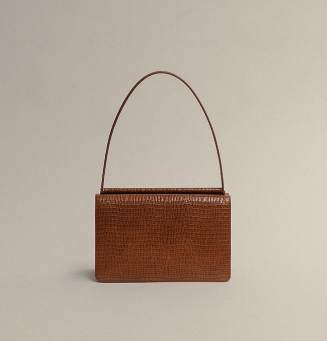 SAC PAUMELLE / LIZARD BROWN