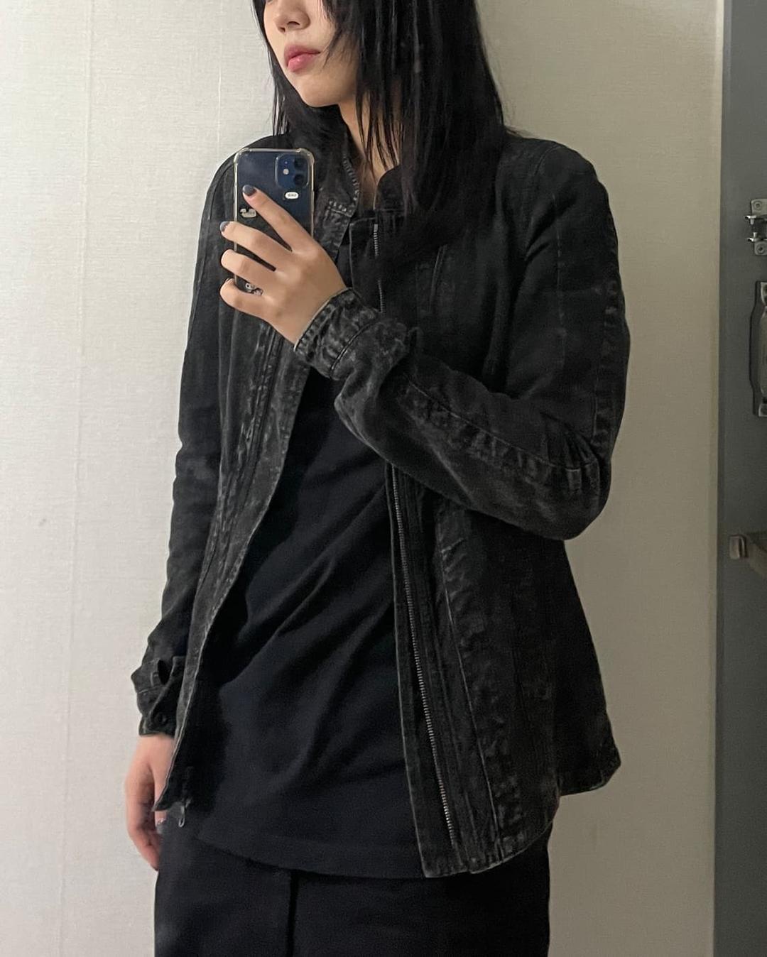 Julius 12fw denim biker jacket 1size | 후루츠패밀리