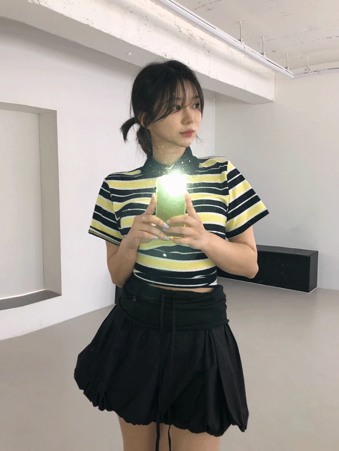 [Mua'd] 펀칭단가라 pk반팔티 (2color)