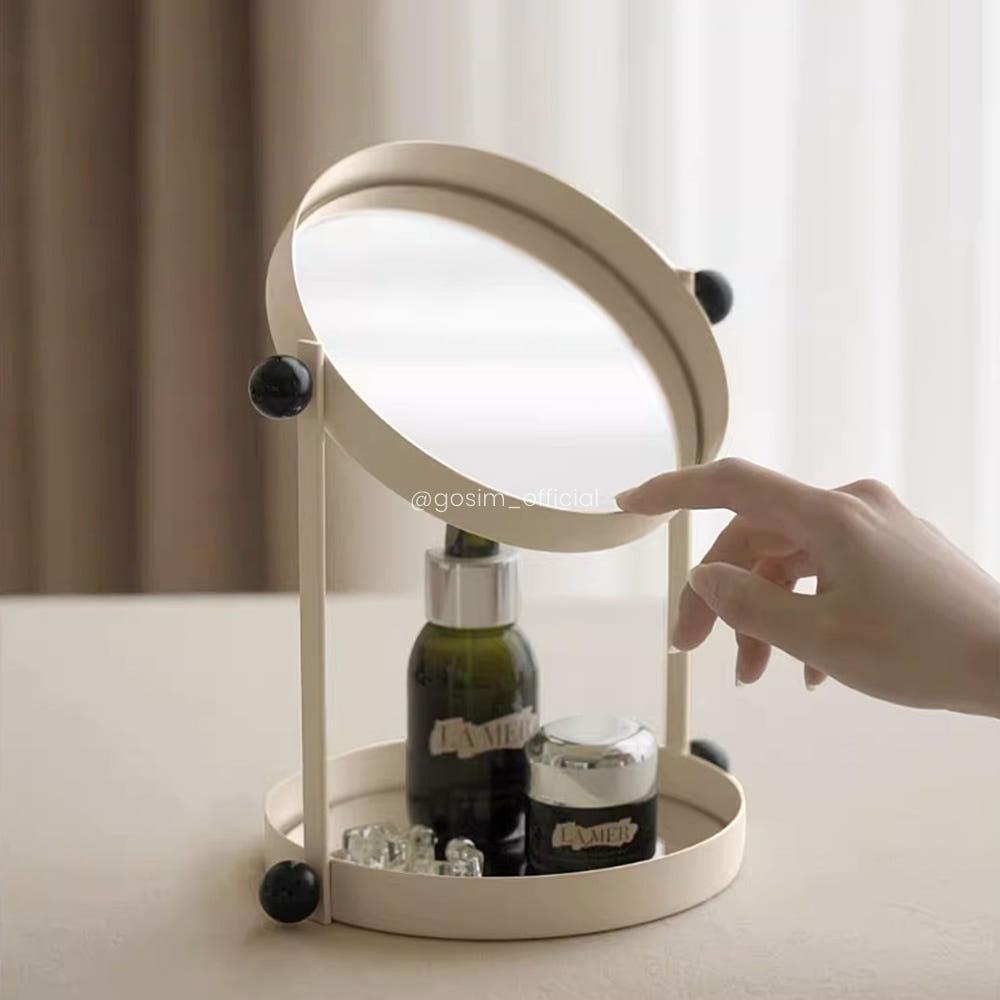 고심 모던 회전 거울 탁상 각도조절 화장거울