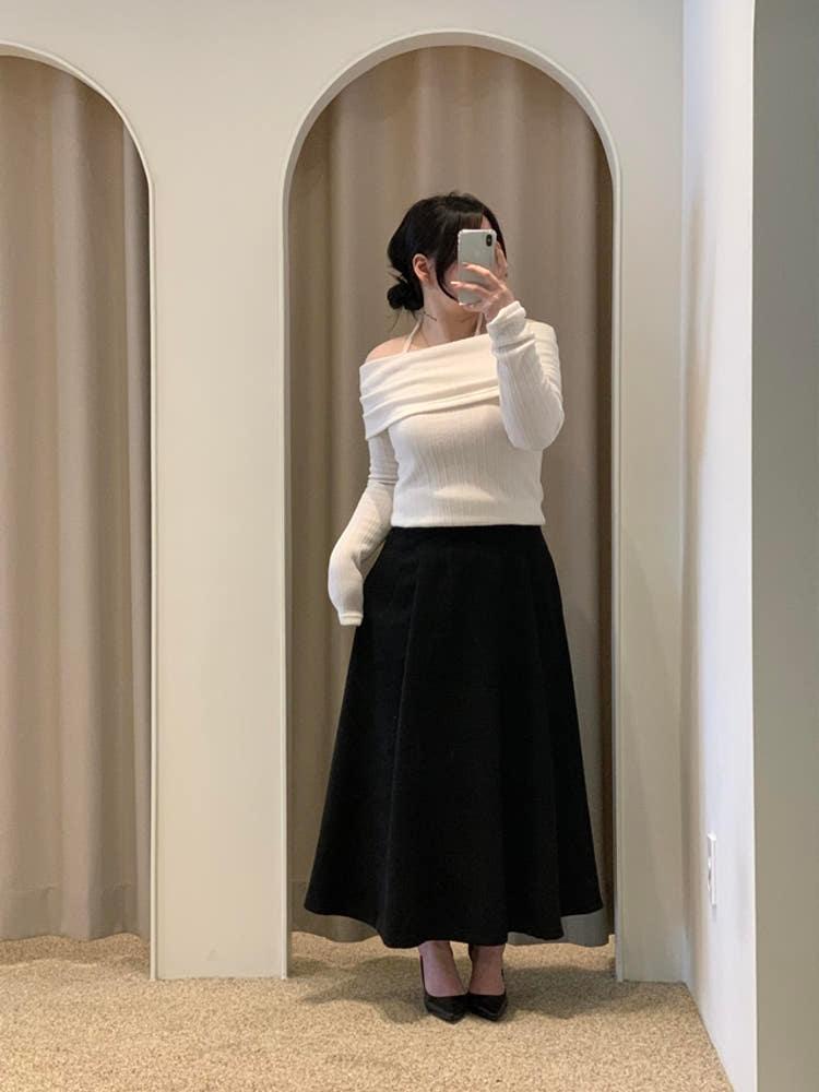 빅사이즈) 88엔젤라 홀터넥 오프숄더