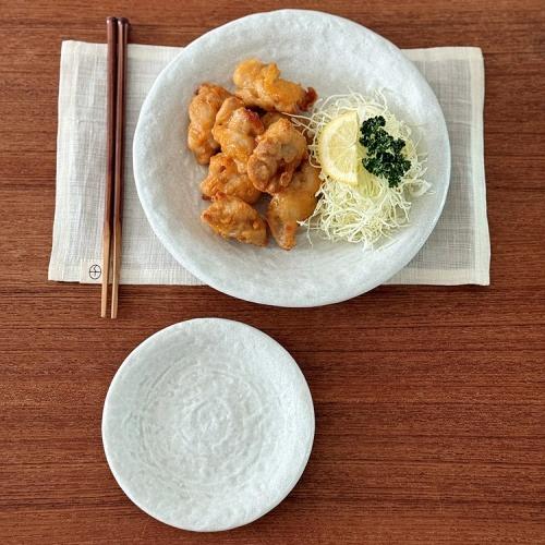 10% 할인!  펄화이트 스톤 접시 26cm