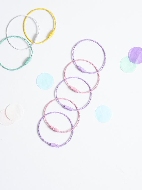 와이어 타입 키링 부자재 5개입