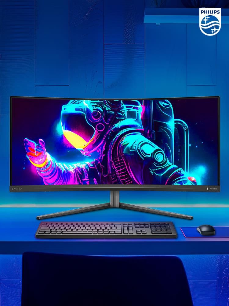 [예약판매 1월 중순 입고예정]  필립스 에브니아 34M2C5500 WQHD 180 프리싱크 HDR 400 게이밍 무결점 34인치 커브드 모니터