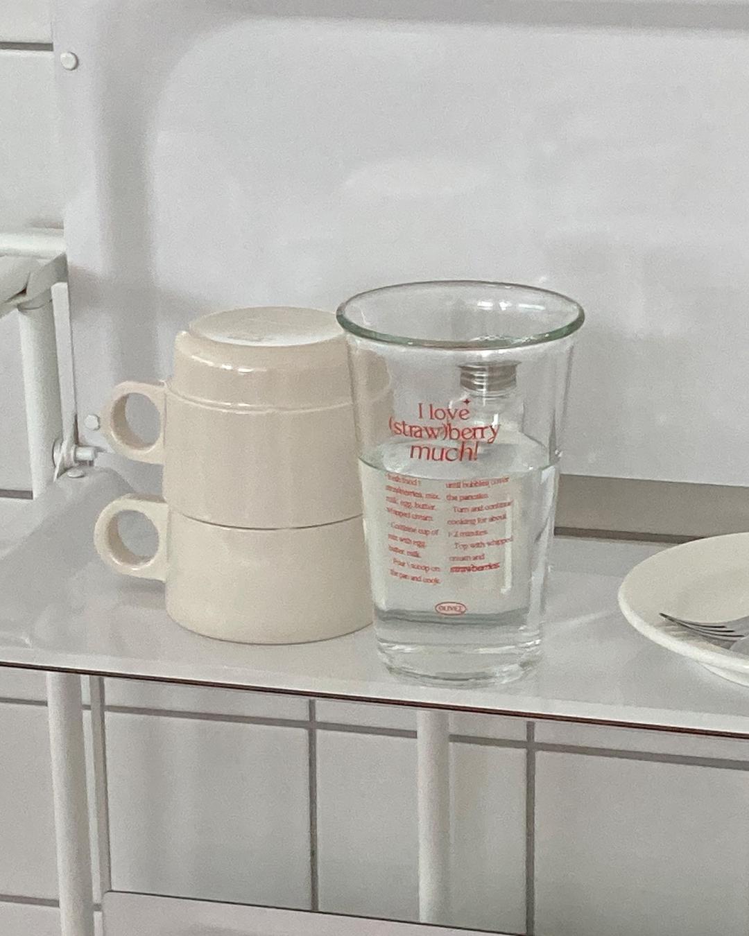 I love (straw) berry much! glass