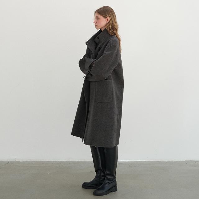 コート on&on Boucle Highneck Half Coat NEW4WHA23_BO 온앤온]Boucle High-neck Half Coat NEW4WHA23_BO
