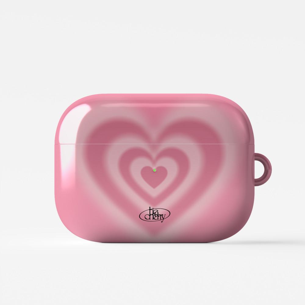 [Heart beam pink] 에어팟 1.2 3 프로 하드 유광 케이스