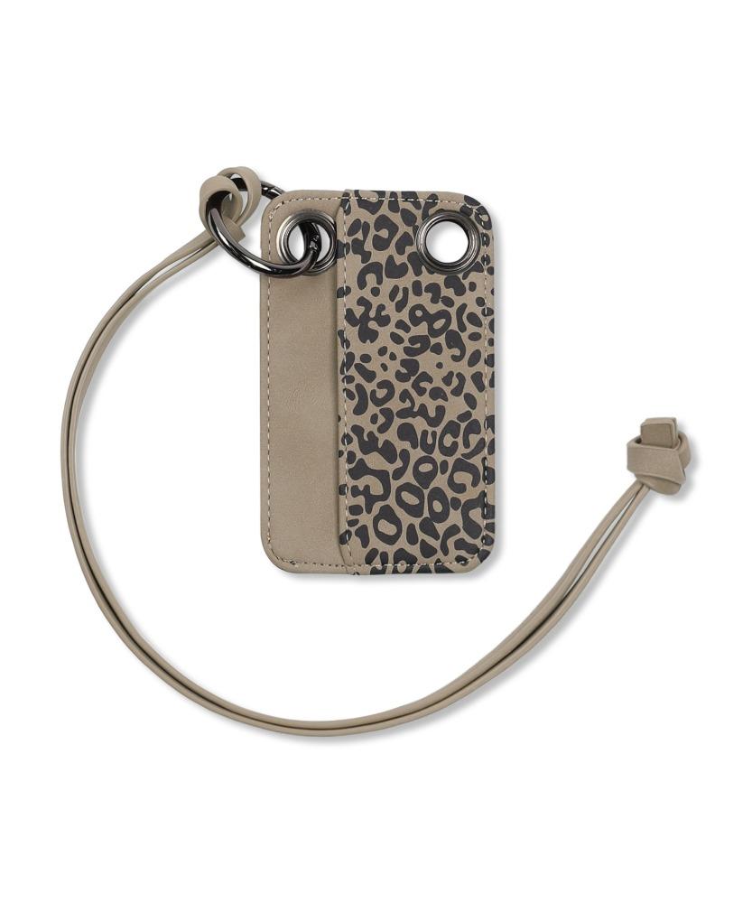 GAC019 레오파드 아일렛 키링 카드지갑 (BROWN)