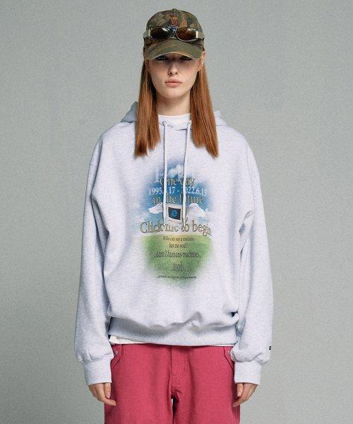 Window Memorial Hoodie White Melange