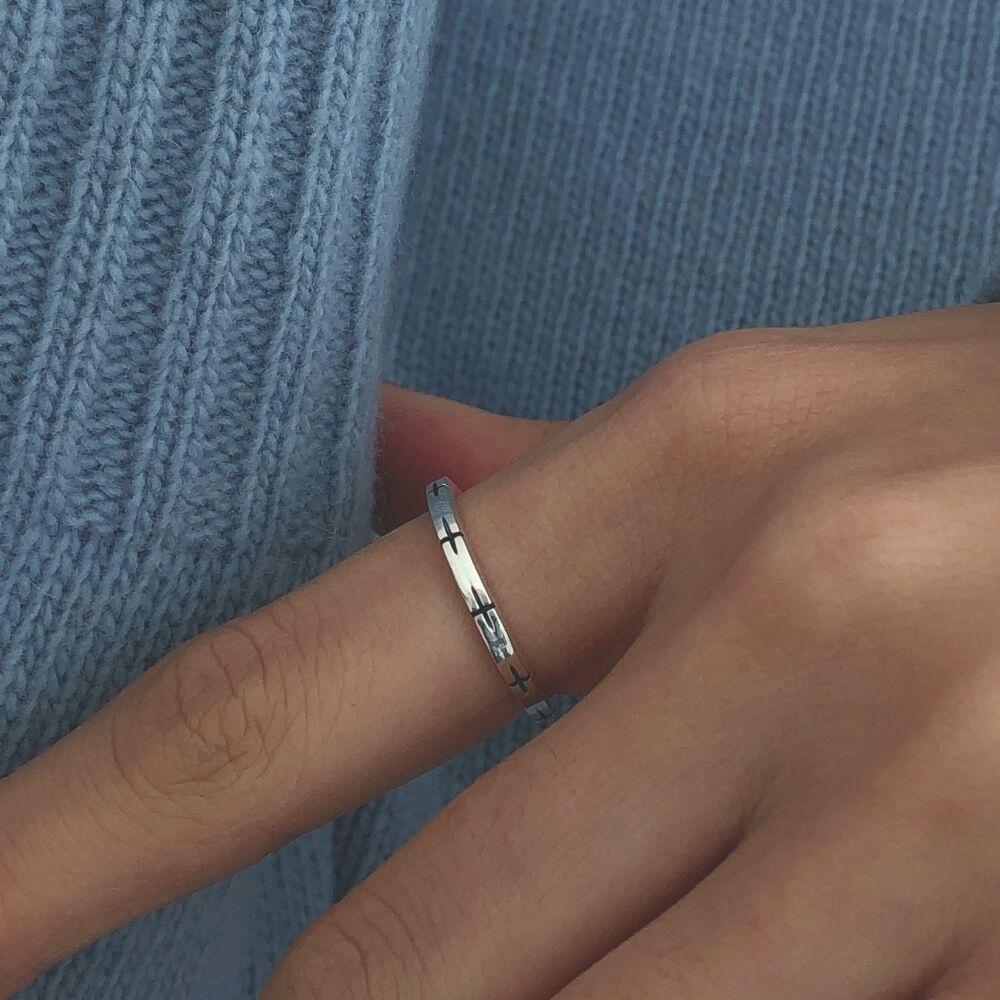 Silver925 mini cross ring