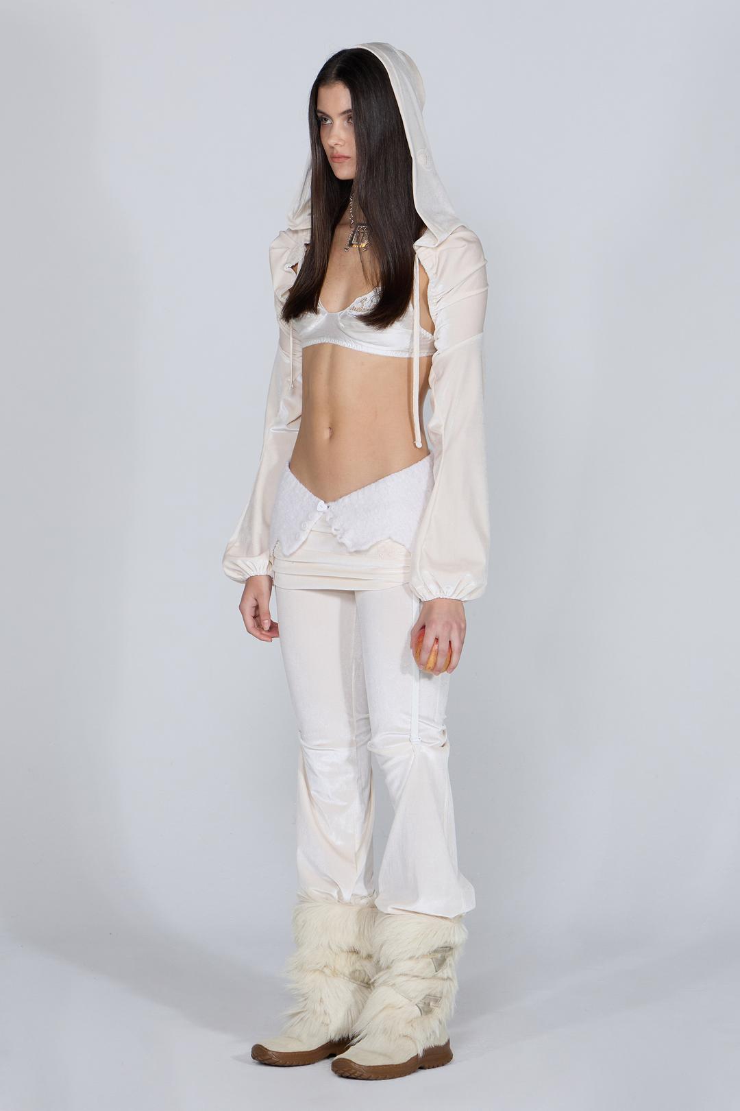 Velvet Shirring Lowrise Pants Raw