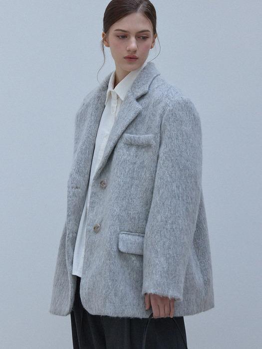 ALPACA TOUCH LOOSE FIT WOOL JACKET GREY_LC244JK009GY