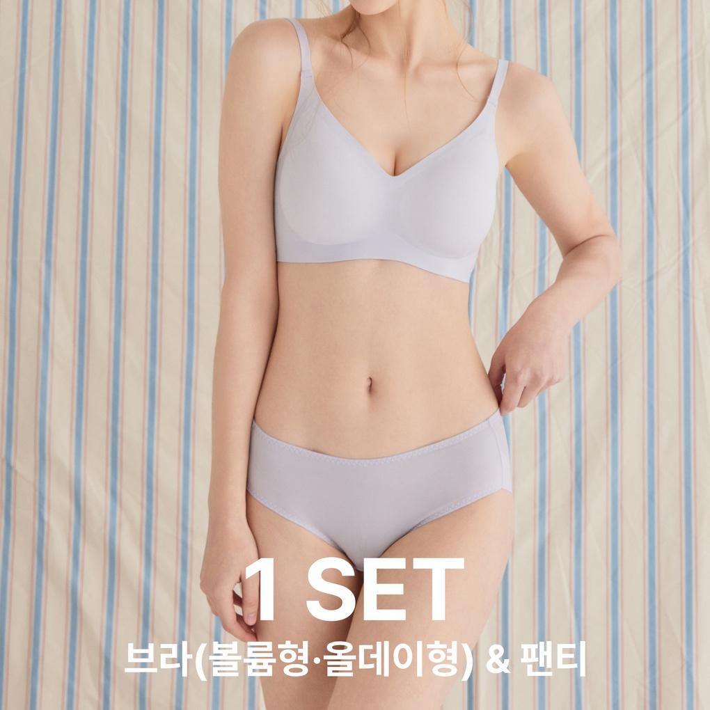 [1SET] 심리스 실루엣 브라1+팬티1(볼륨/올데이 2TYPE)