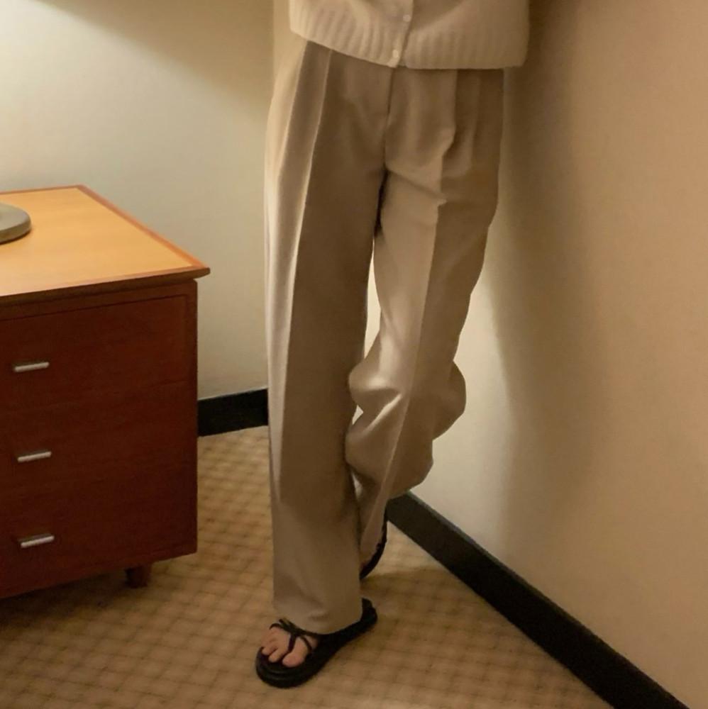 버베인 verveine 플로우핀턱슬랙스 여자핀턱슬랙스 (당일배송/3color)