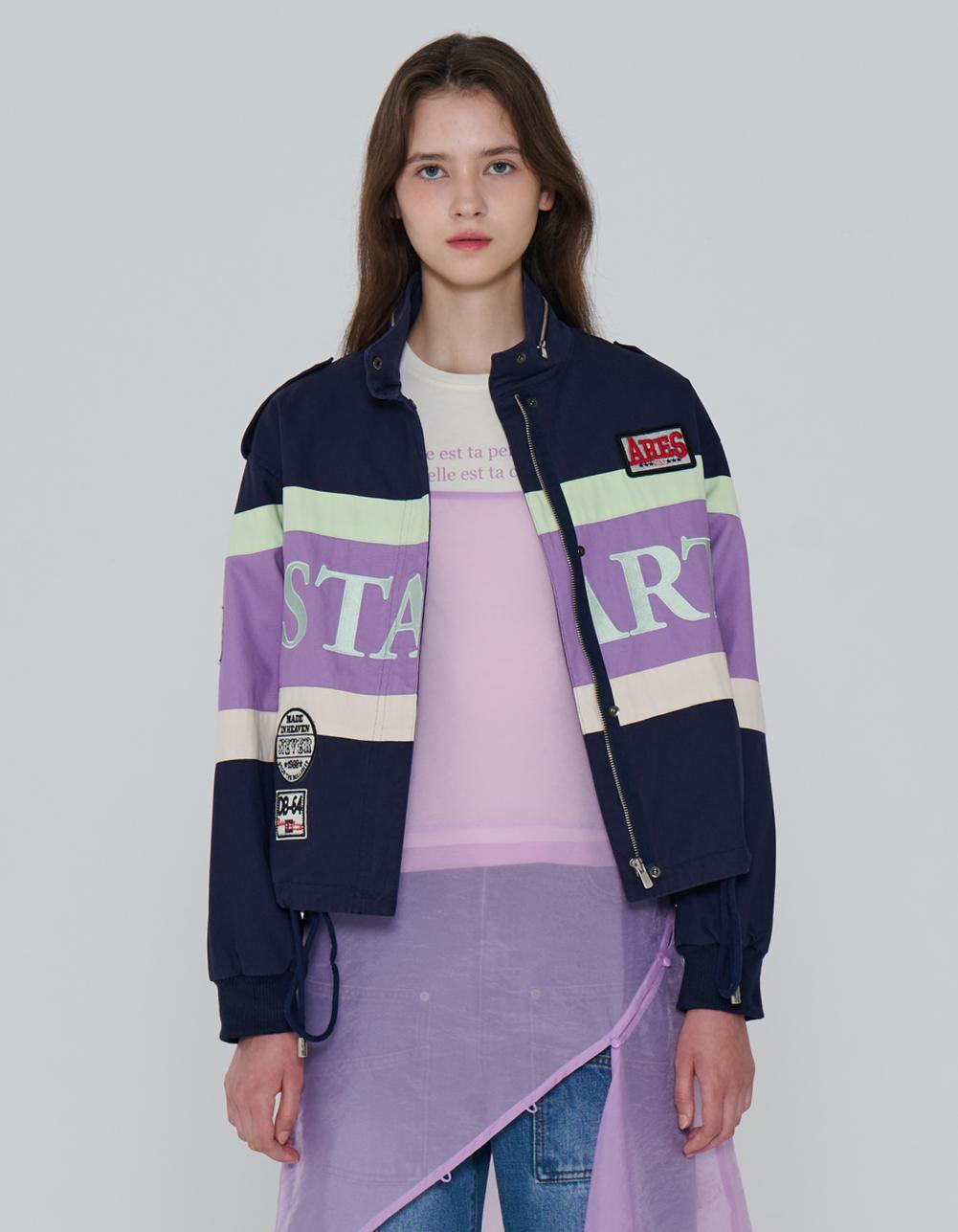 [Thursday Island]_T249MJP901W_컬러 블록 레이싱 점퍼