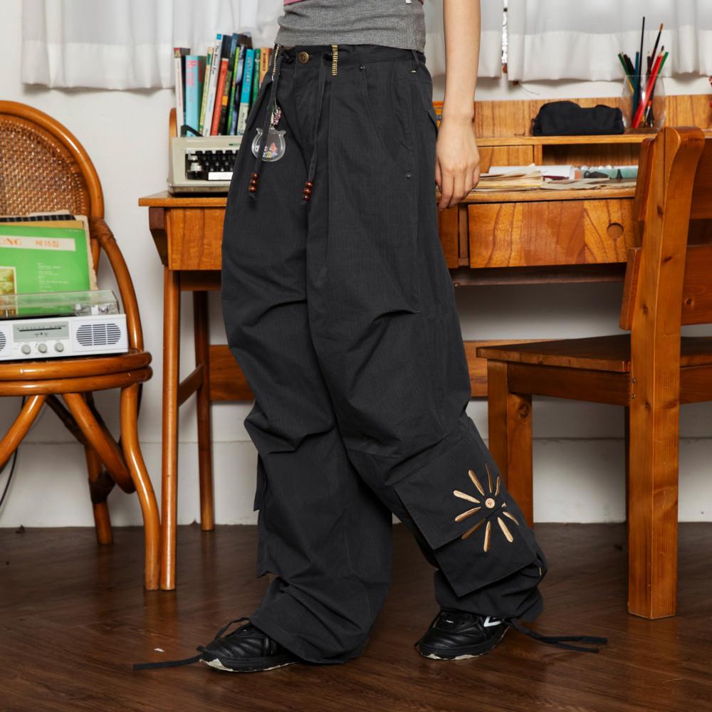 WXP002 해바라기 카고 팬츠 (BLACK)