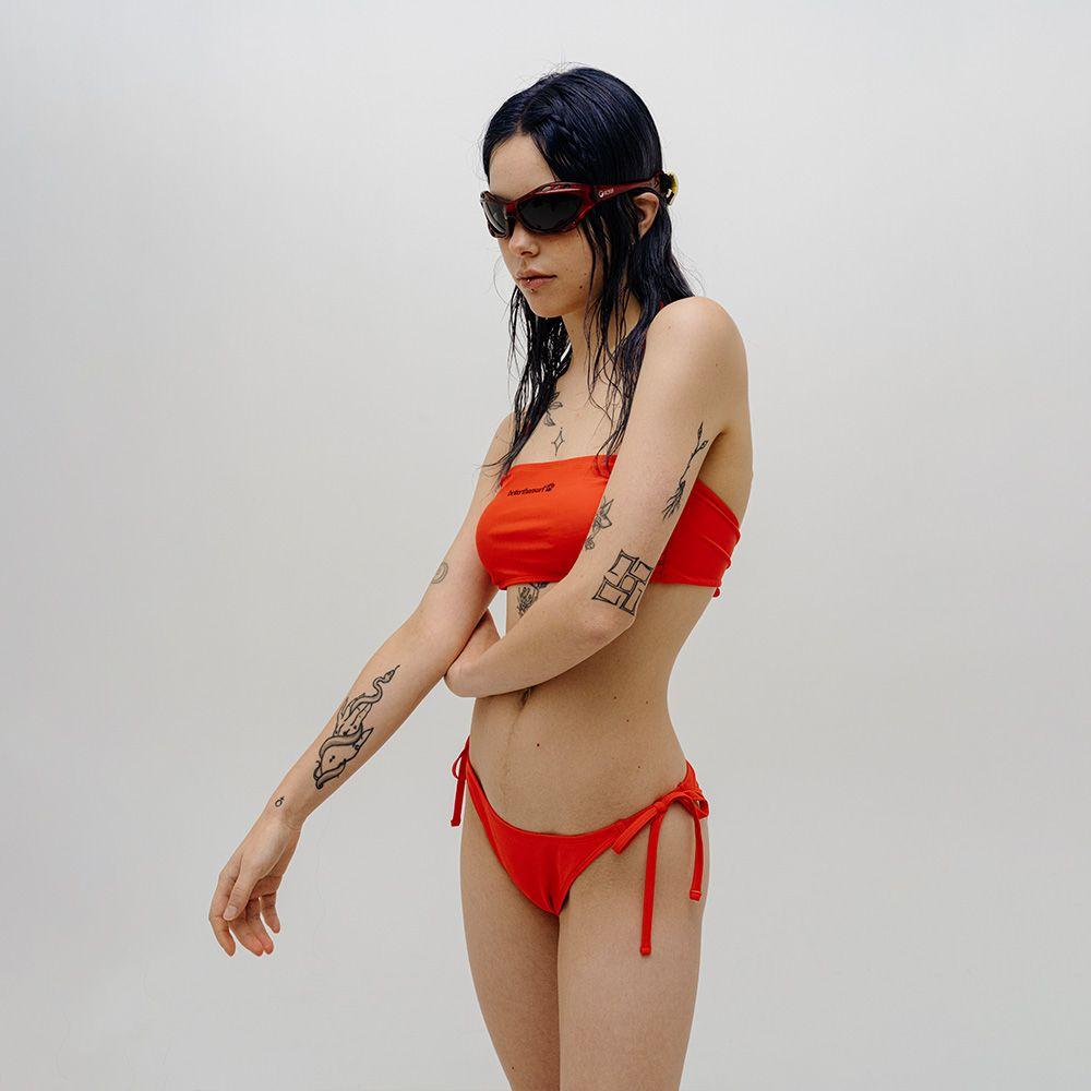 ORG SOLID BIKINI- RED