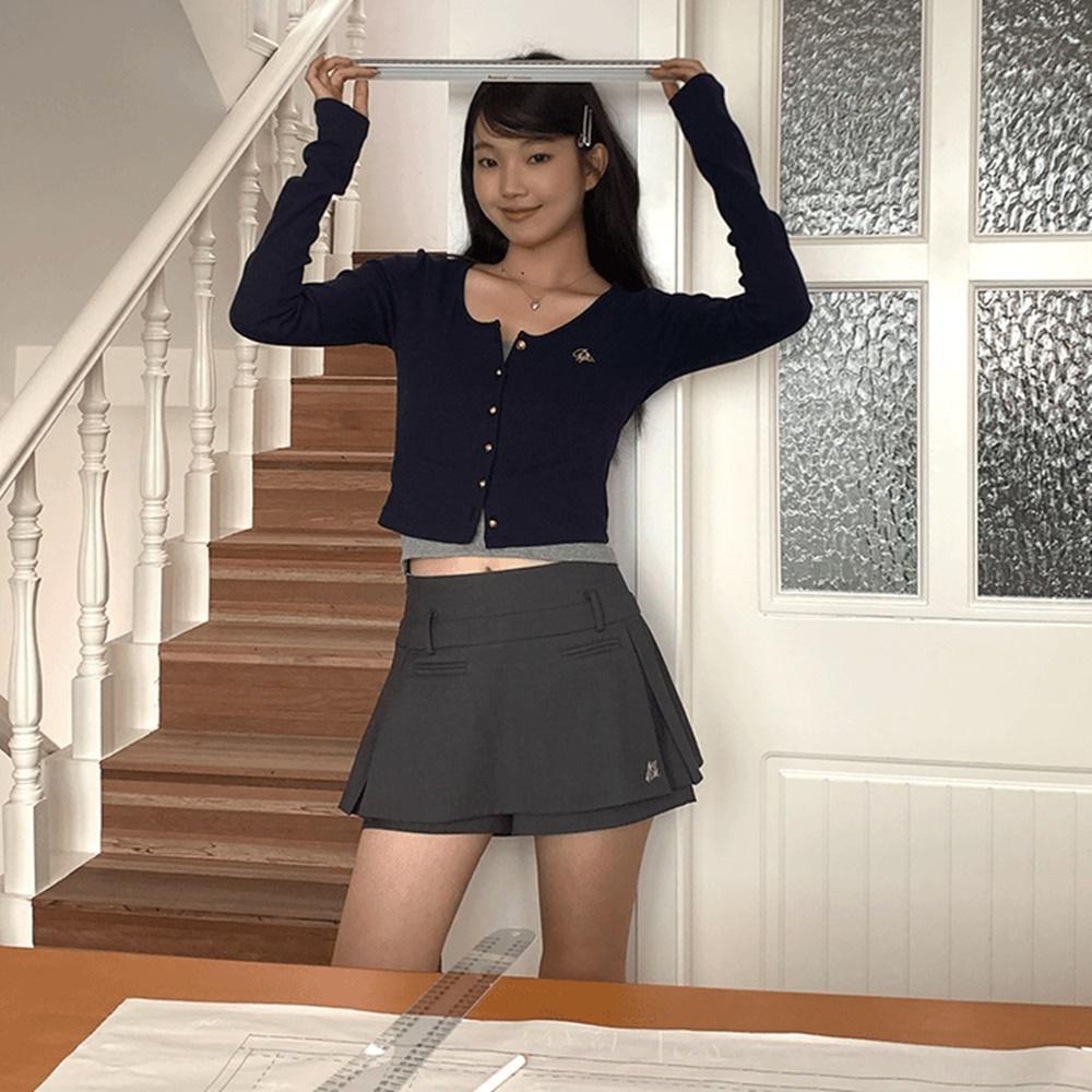미니치마바지 하이웨스트가을치마 레이어드스커트