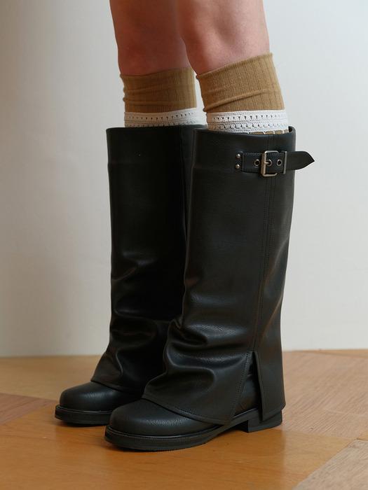 Velyn Warmer Long Boots in Noir WA5AD007-FH