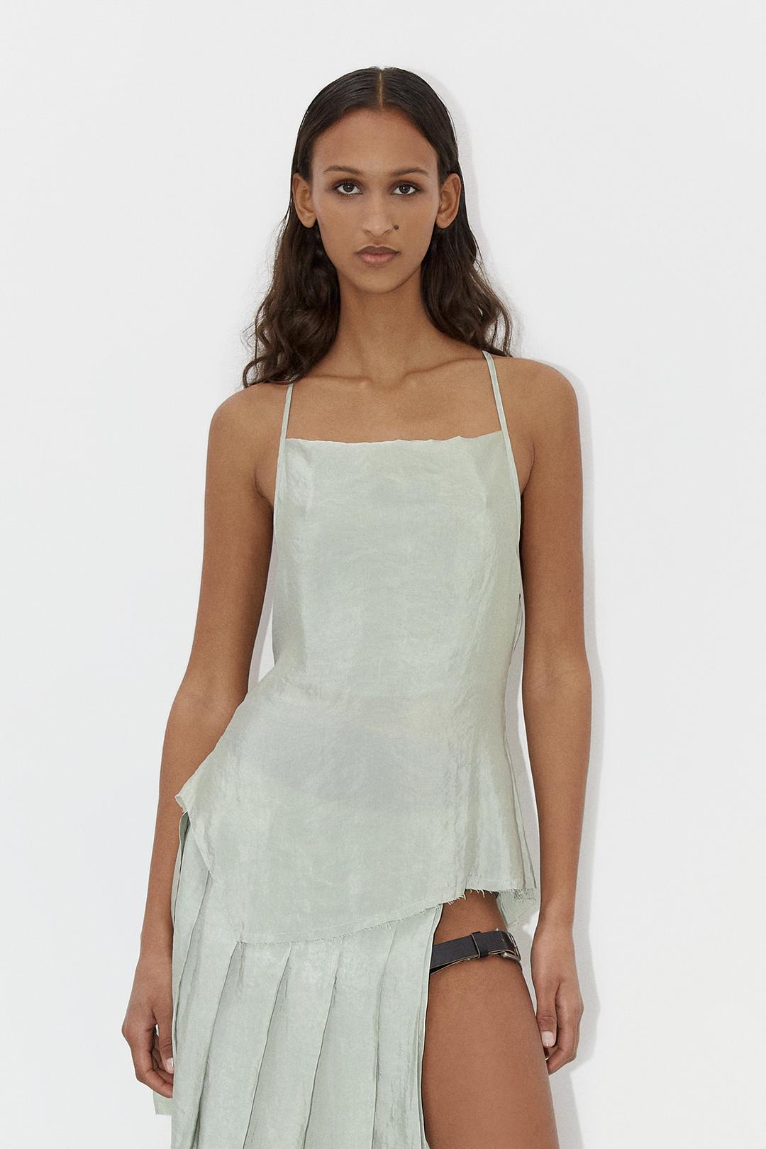 Elisaveta Washed Green Top