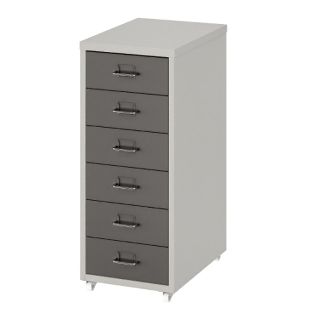 이케아헬메르 철제서랍장 6단 안방 이동식 틈새 화이트 700