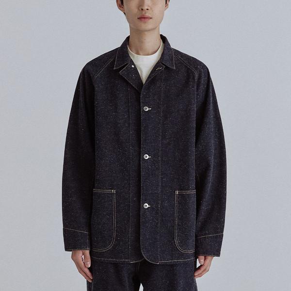 HEMP COTTON COVERALL JACKET_INDIGO BLUE