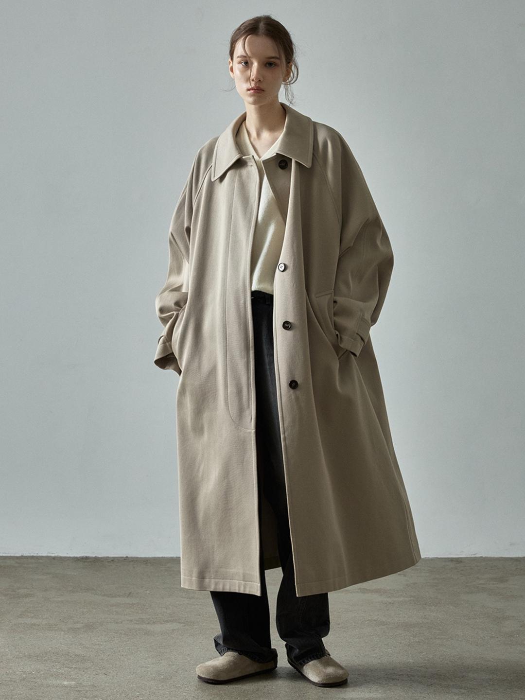 코튼 발마칸 코트_olive beige