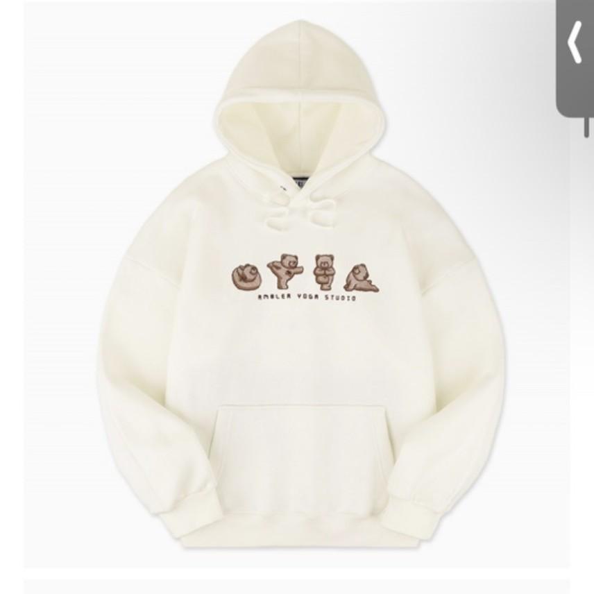 [새상품]엠블러 아이보리 후드티 M