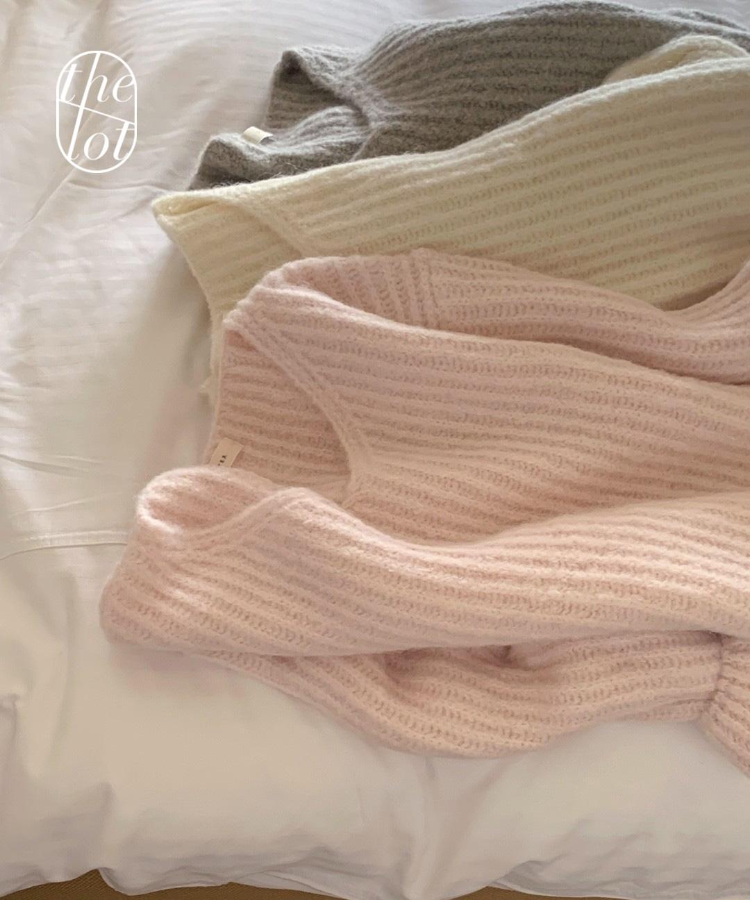 더롯 (당일) [liter] 리터 다이아나 알파카 울 브이넥 루즈 니트 (3color) 긴팔/데이트룩/개강룩/데일리룩/캠퍼스룩/출근룩/일상룩/러블리/겨울신상