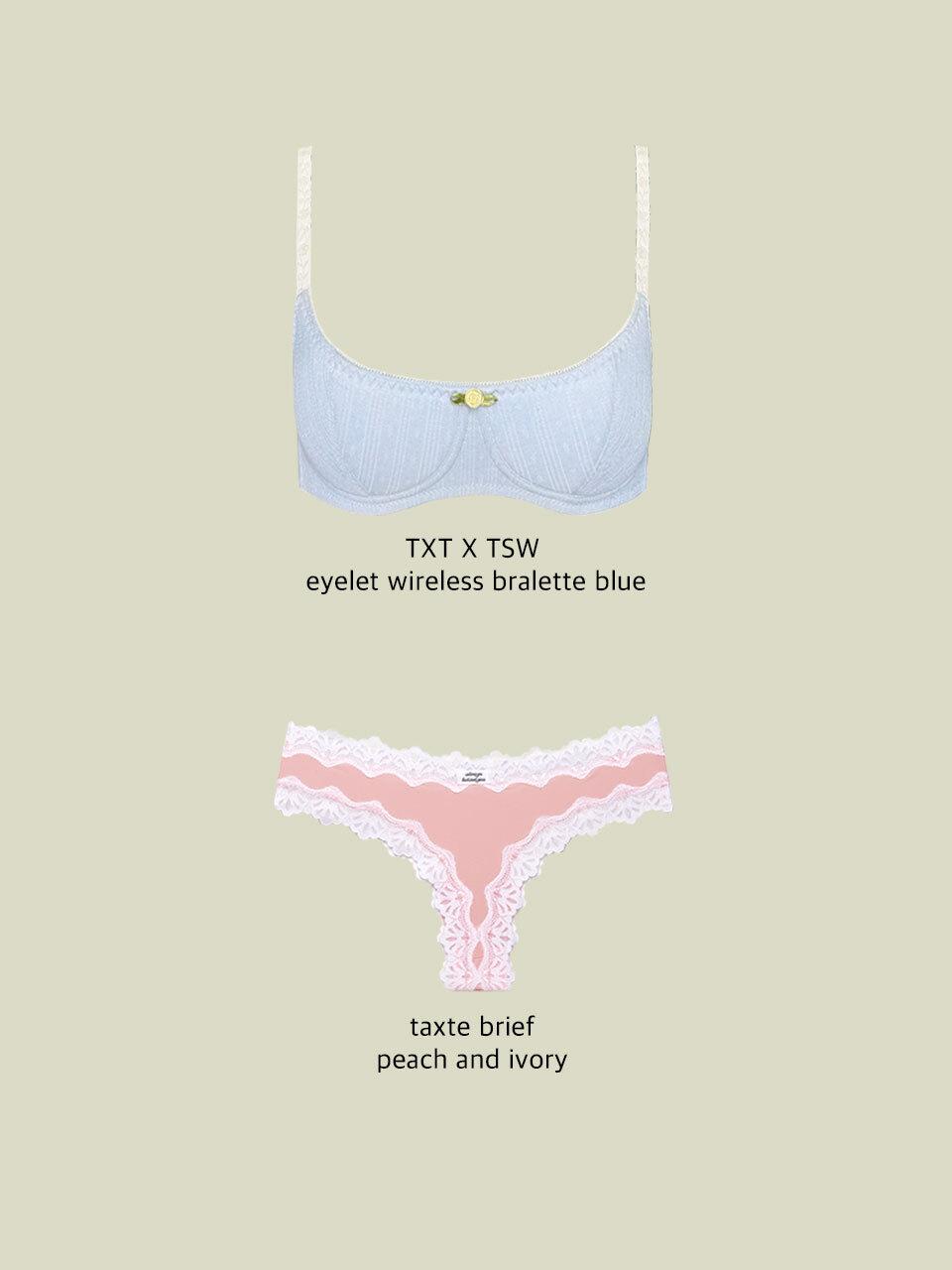 [set] blue and peach