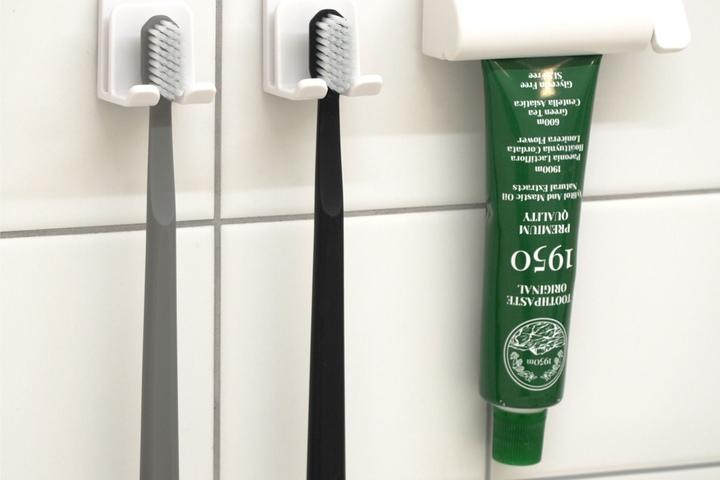 강력하고 깔끔한 칫솔걸이 2P 세트