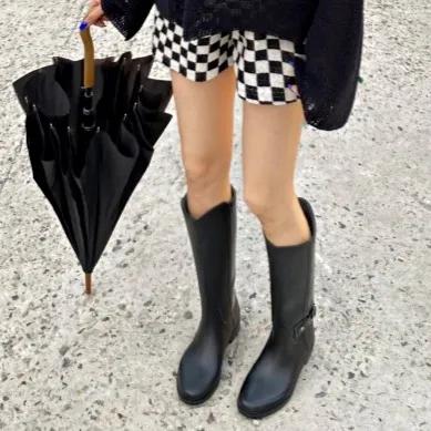 당일[다리라인핏보장 한정특가] 버클 레인부츠 초경량 장마철 장마신발 장마부츠 장화 키높이부츠 키높이