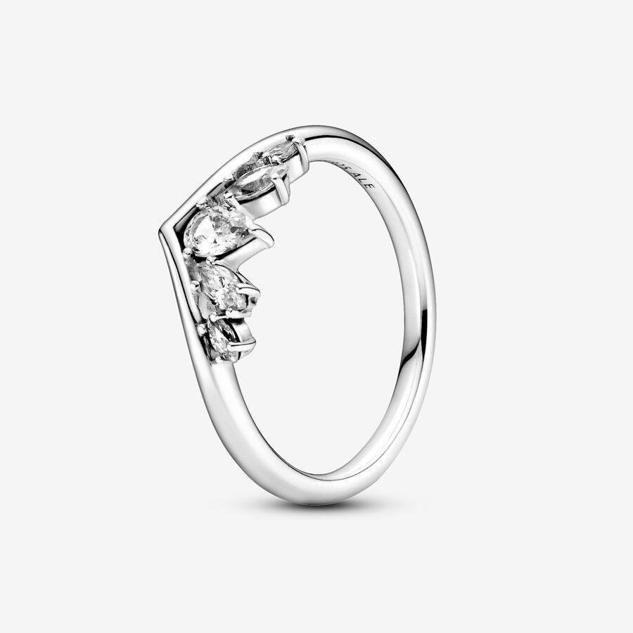FINAL SALE - Sparkling Pear & Marquise Wishbone Ring