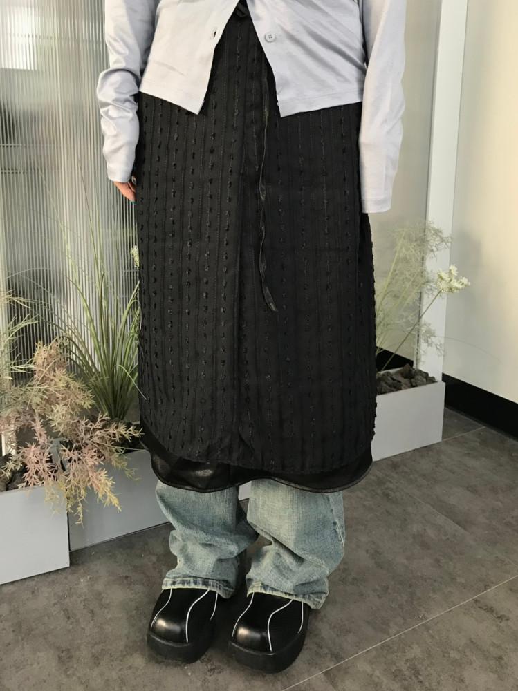 [시즈너블] 세틴레이어리본스커트 2col