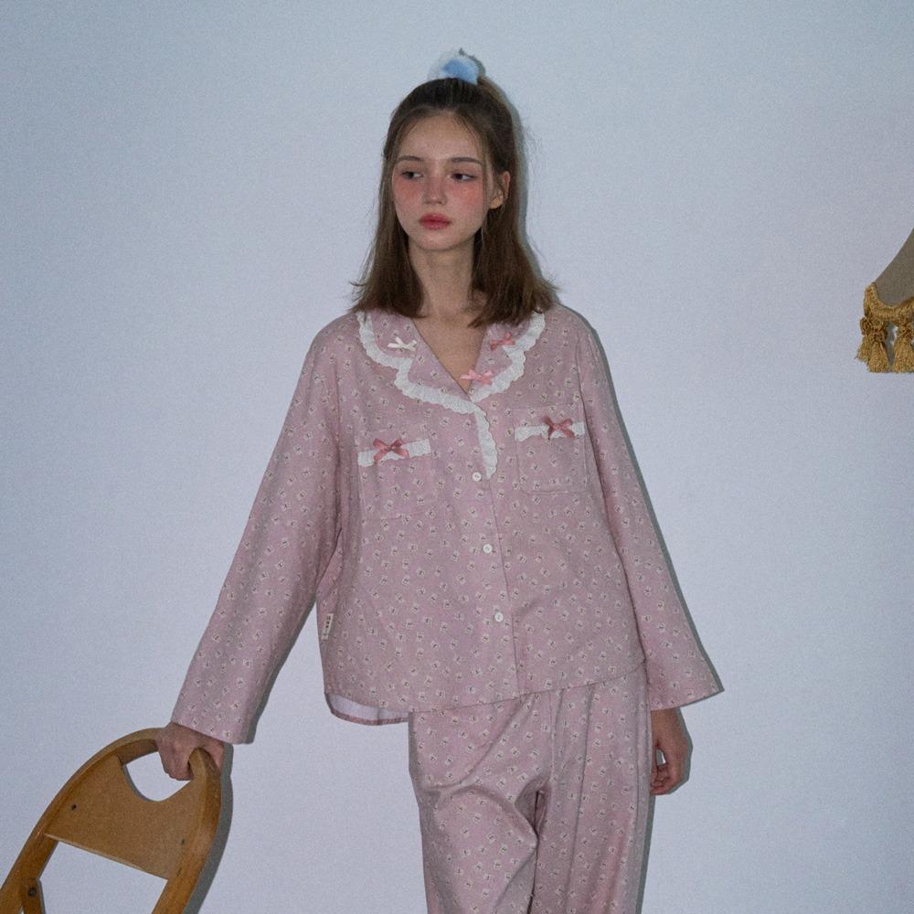 구미베어 긴팔 여성페어 인디핑크 (21수)